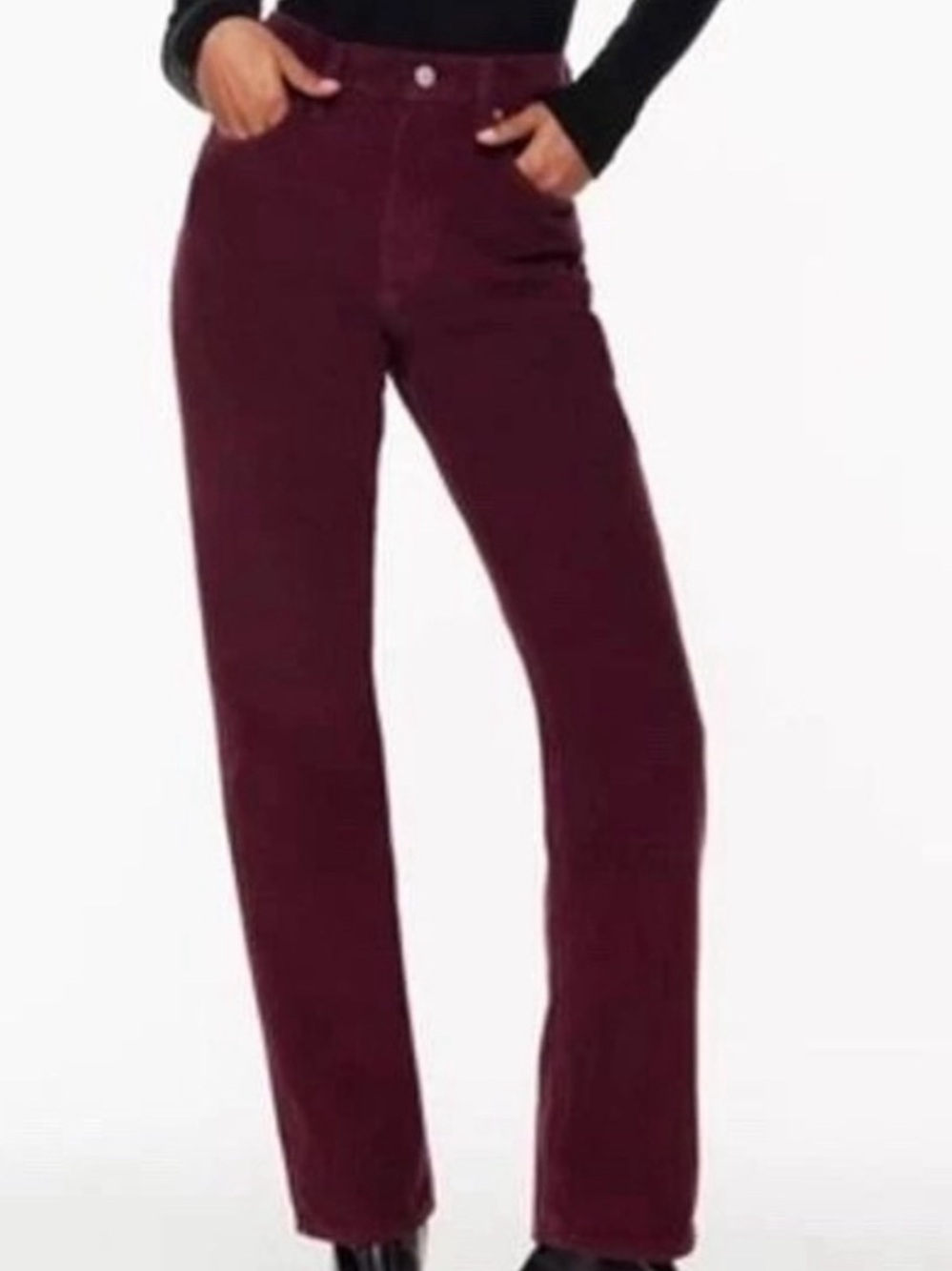 Denim Forum The Joni High Rise loose corduroy pants 30L